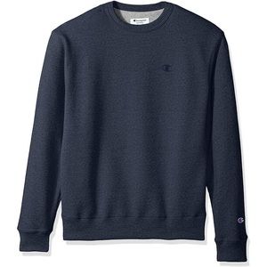 Used Champion Men's Powerblend Pullover Sweatshirt, Navy Heather